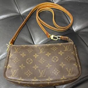 Louis Vuitton Monogram Crossbody Bag in Brown and Tan